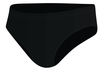 Canvas Print - Black  men underwear. vector illustration