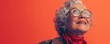 © Daniela - Old woman smile on color background