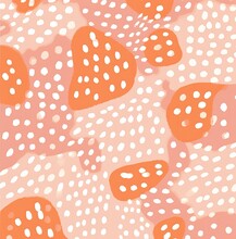 Orange Brown Polka Dot Fabric Texture