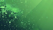 Abstract Background With Small Triangles And Several Large Triangular Shapes In Green Colors