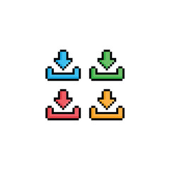Poster - download pixel art icon vector 8 bit game sign