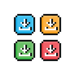Poster - download pixel art icon vector 8 bit game sign