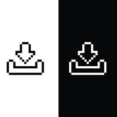 Poster - download pixel art icon vector 8 bit game sign