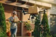 © Leo Rohmann - Smart package Drone Delivery drone freight. Box shipping urbanization zoning parcel parcel delivery effectiveness transportation. Logistic tech device box mobility parcel delivery speed