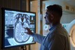 Neurologist Analyzing MRI Brain Scan