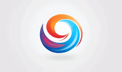Poster - Abstract swirl globe symbol logo business logotype modern icon