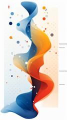 Wall Mural - Abstract Colorful Helix Design with Dynamic Shapes and Dots

