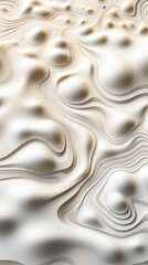 Wall Mural - Abstract Beige and White Fluid Art Pattern

