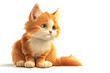 Lustige Cartoon-Katze: Niedliche Illustration einer fröhlichen Katze für Kinderbücher