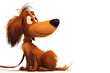 Lustiger Cartoon-Hund: Niedliche Illustration eines fröhlichen Hundes für Kinderbücher