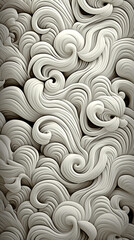 Wall Mural - Abstract Swirl Pattern in Monochrome

