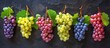Grapes are a type of fruit that grows on vines and comes in many different varieties. They are seedless fruit, and their leaves are commonly used in Mediterranean cuisine