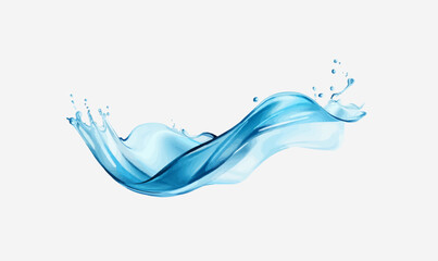 Water splash isolated vector style with transparent background illustration