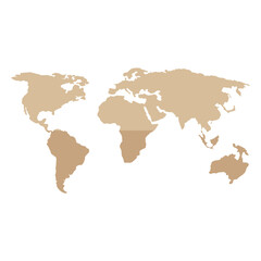 Poster - world map vector icon. the world map icon is split in half. folding world map. cardboard world map.