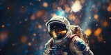 Fototapeta  - astronaut in a spacesuit in outer space Generative AI