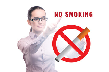 Sticker - Anti smoking concept with antismoking logo