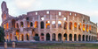 Panoramic view of Colosseum in Rome italy.