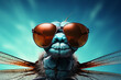 dragonfly with sunglasses