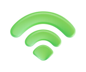 Fototapete - Wifi 3D icon, wireless Wi-Fi connectivity, connection, signal quality, enable remote internet access. 3D Wireless Wi fi
