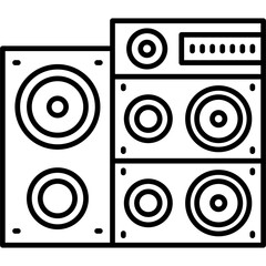 Wall Mural - sound system icon