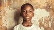 Portrait of a ten years old afroamerican black boy