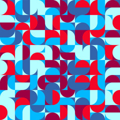 Wall Mural - geometric trendy pattern. modern colorful background with simple elements. retro texture with basic 