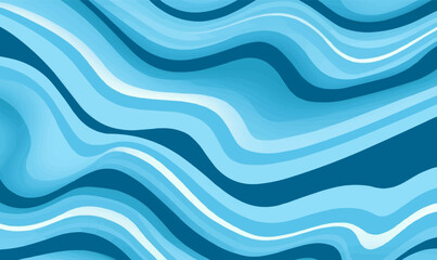 Sticker - Light blue zebra pattern with wavy lines, seamless pattern vector distorted wallpaper