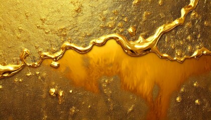 Abstract background with liquid gold effect