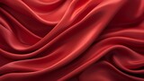 Fototapeta  - Smooth elegant red silk or satin texture background