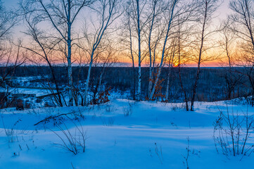 Wall Mural - Snow view in Red Star Geopark, Yichun City, Heilongjiang province, China.