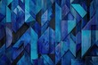 Illustration of Indigo and blue colored geometric shapes pattern representing abstract background
