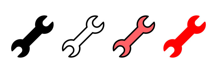 Wall Mural - Wrench icon vector illustration. repair icon. tools sign and symbol