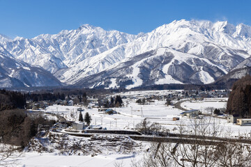 Sticker - snow covered mountains