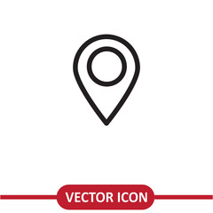 Poster -  Location icon vector simple illustration on white background..eps