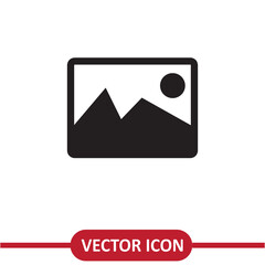 Poster -  Picture icon vector simple flat illustration on white background..eps