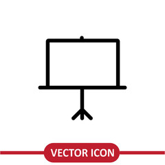 Poster - Projector screen icon vector simple illustration on white background..eps