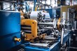 © aicandy - Intricate Design of a Heat Press Machine amidst the Metallic Infrastructure of an Industrial Plant