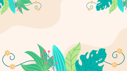Poster - Colorful colourful vector floral hello spring concept background