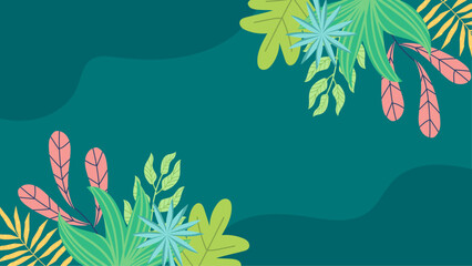 Poster - Colorful colourful vector illustrated floral spring background