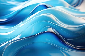 Poster - Blue and White Abstract Background Close Up Generative AI