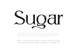 Sugar Modern geometric alphabet display font vector. Native typography style design