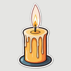 Sticker - burning candle