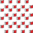 © MALRO - Seamless pattern with flag of Bahrain on white background. Vector illustration.