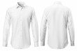 © Peng - Men's white shirt front and back isolated on white, white shirt on model, men's shirt mockup
