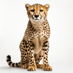 Canvas Print - Cheetah animal white background