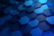Futuristic Blue Hexagonal Abstract Background, Technology and Innovation Concept
