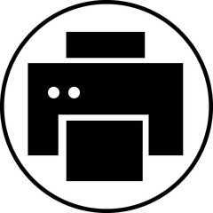 Fototapete - Printer icon in trendy Fill Style. Document printing or fax symbol. Vector illustration for web site or mobile app. Printing sign. Premium quality symbol isolated on transparent background.