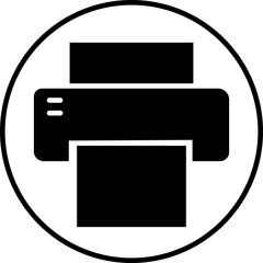 Fototapete - Printer icon in trendy Fill Style. Document printing or fax symbol. Vector illustration for web site or mobile app. Printing sign. Premium quality symbol isolated on transparent background.