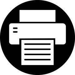 Fototapete - Printer icon in trendy Fill Style. Document printing or fax symbol. Vector illustration for web site or mobile app. Printing sign. Premium quality symbol isolated on transparent background.