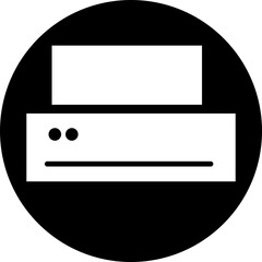 Fototapete - Printer icon in trendy Fill Style. Document printing or fax symbol. Vector illustration for web site or mobile app. Printing sign. Premium quality symbol isolated on transparent background.